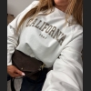 Bawełniana bluza z napisem CALIFORNIA w kolorze śmietankowym